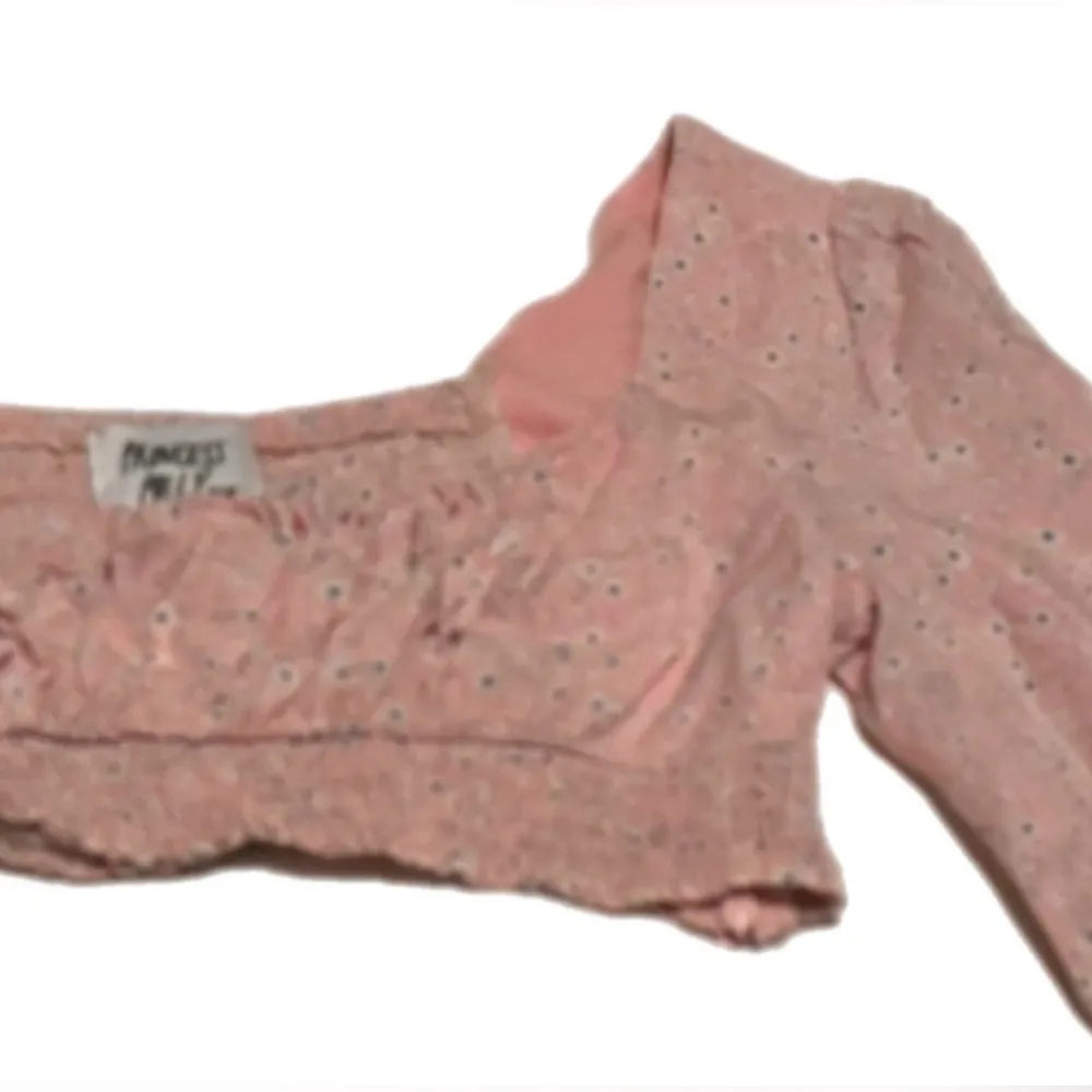 NWT Princess Polly Smocked Floral Long Sleeve Cropped Pink Blouse 4 - Image 2