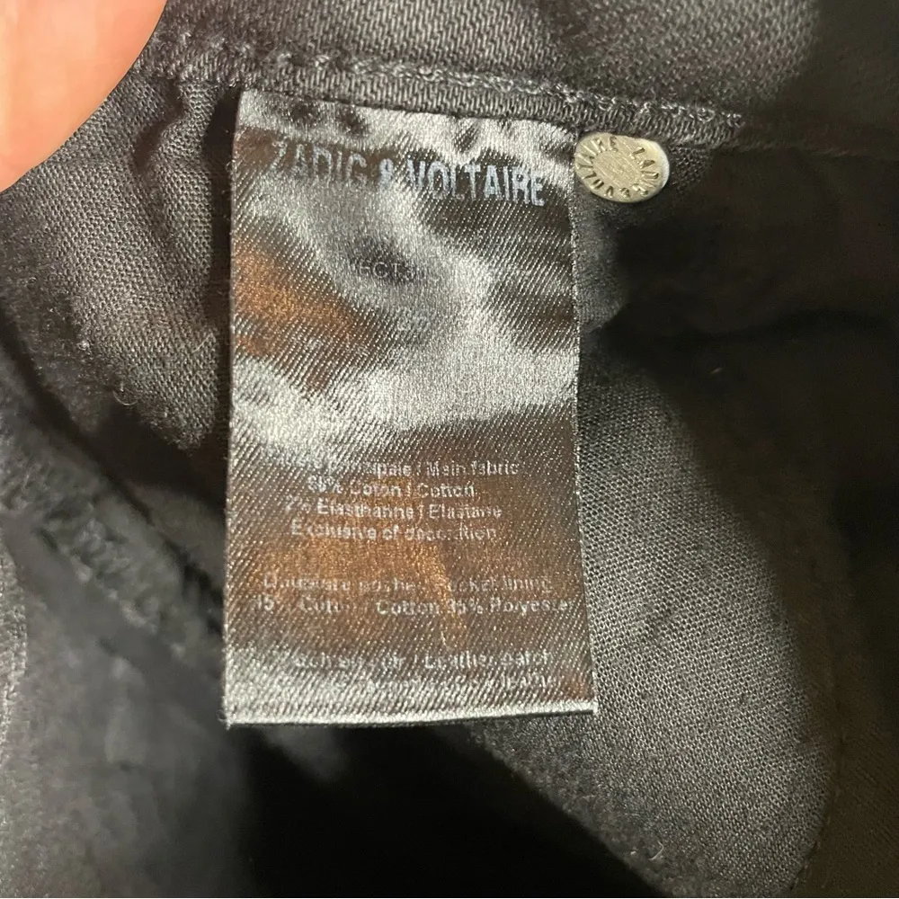 Zadig & Voltaire Black Skinny Jeans Size 26 basic emo retro goth stretch - Image 8