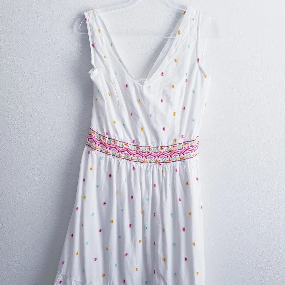 Crown & Ivy Sleeveless Embroided Tie Back Maxi Dress - Image 3