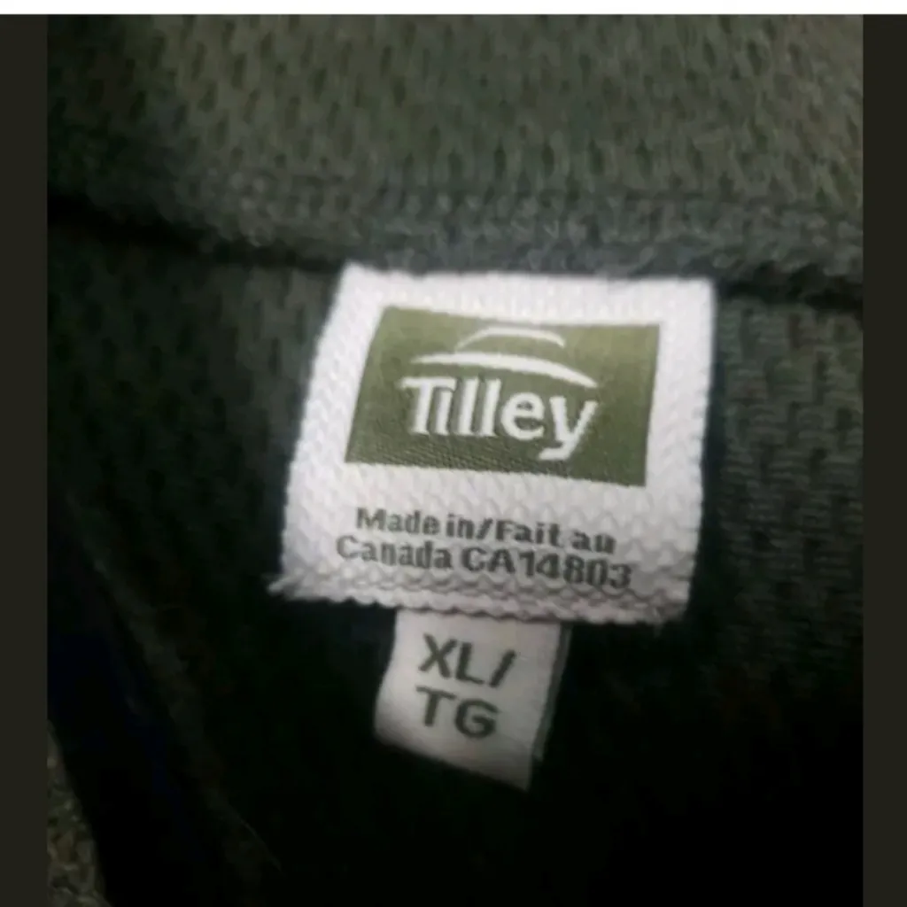 Tilley boiled wool green zip up travel wear, 90’s sweater jacket Size XL - Image 6