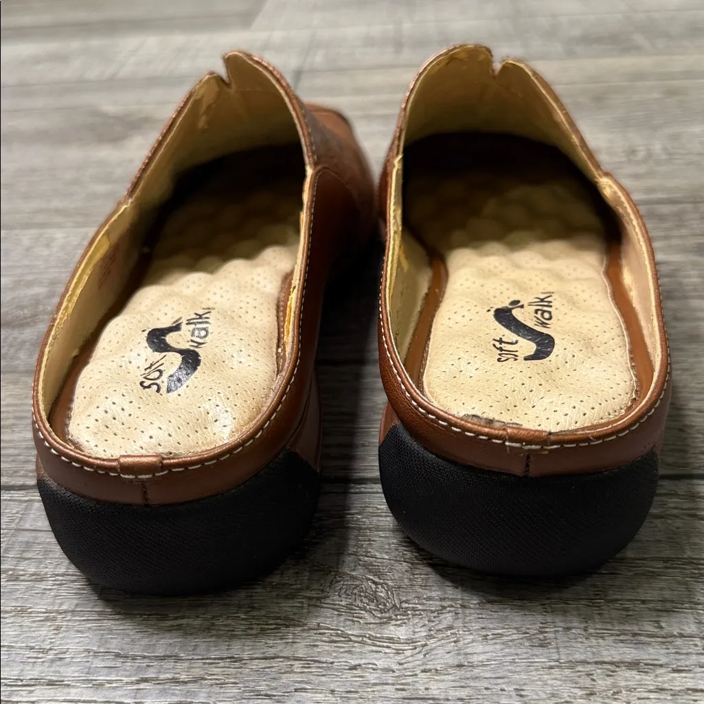 SoftWalk Tan Leather Slip-On Shoes - Image 4