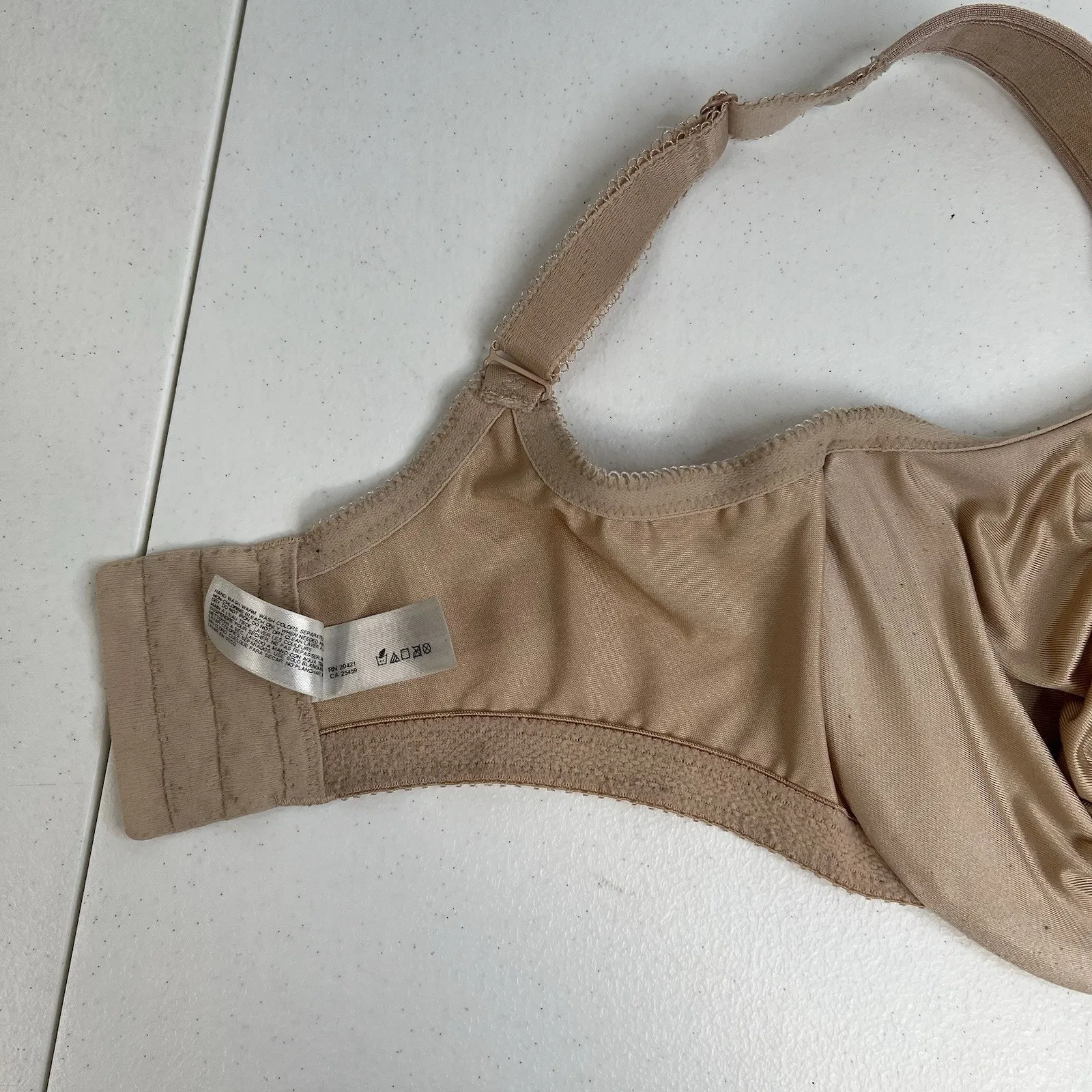Wacoal 36DDD Bra Beige Bodysuede Seamless Full Figure 85185 Underwire Smooth - Image 12