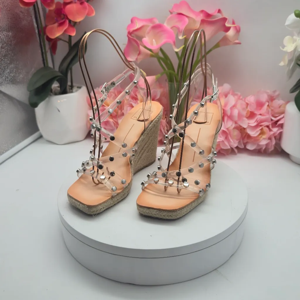 Dolce Vita Cream Tan Wedge Espadrilles Size 7.5 - Image 10