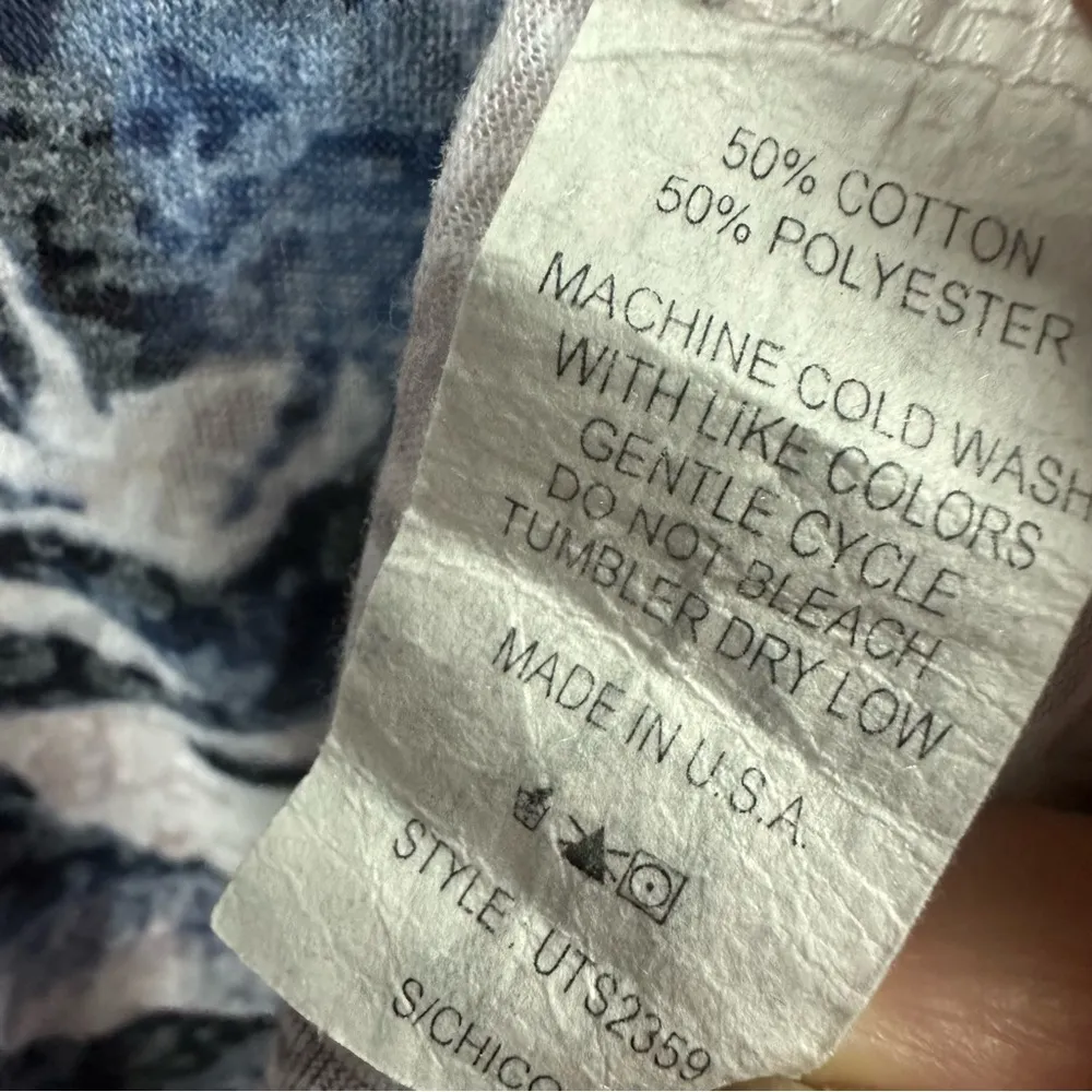 Urban X American Flag Sleeveless High Low Tunic Tank Top Cotton Blend Womens S Blue - Image 8