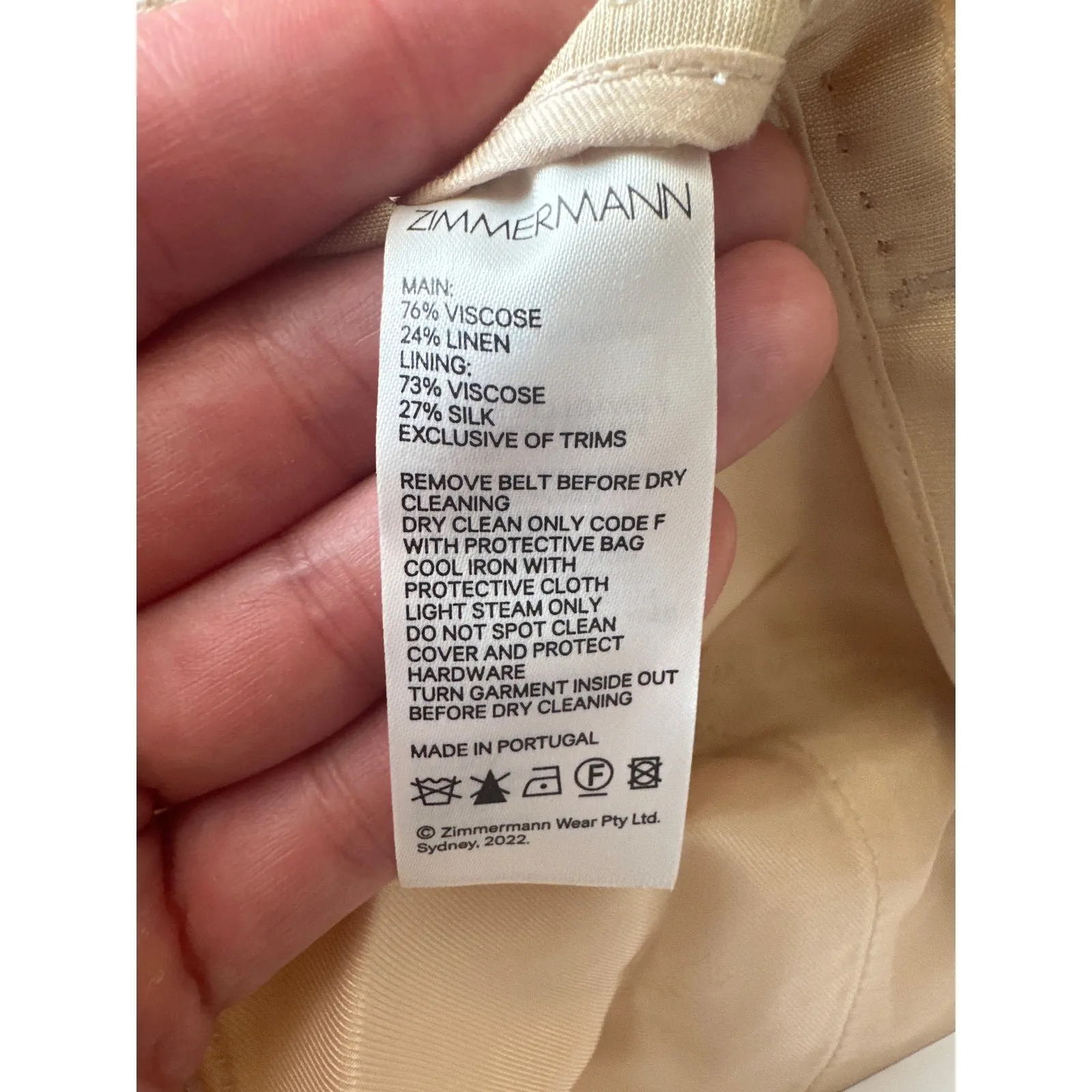 Zimmermann NWT Wonderland Slouch Pant Macadamia Pleated Wide Leg US 10 - Image 13