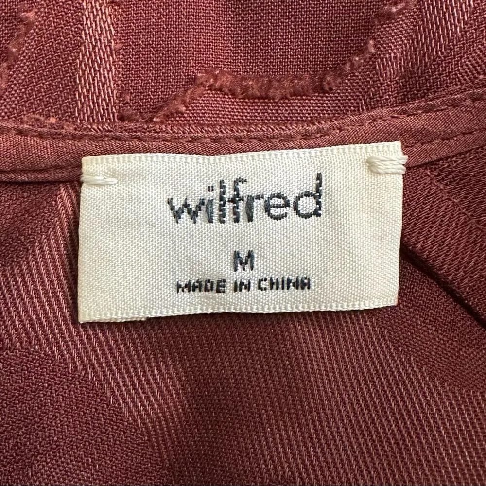 Aritzia Wilfred Silk Blend Rusty Red Sevres Blouse Top - Image 11