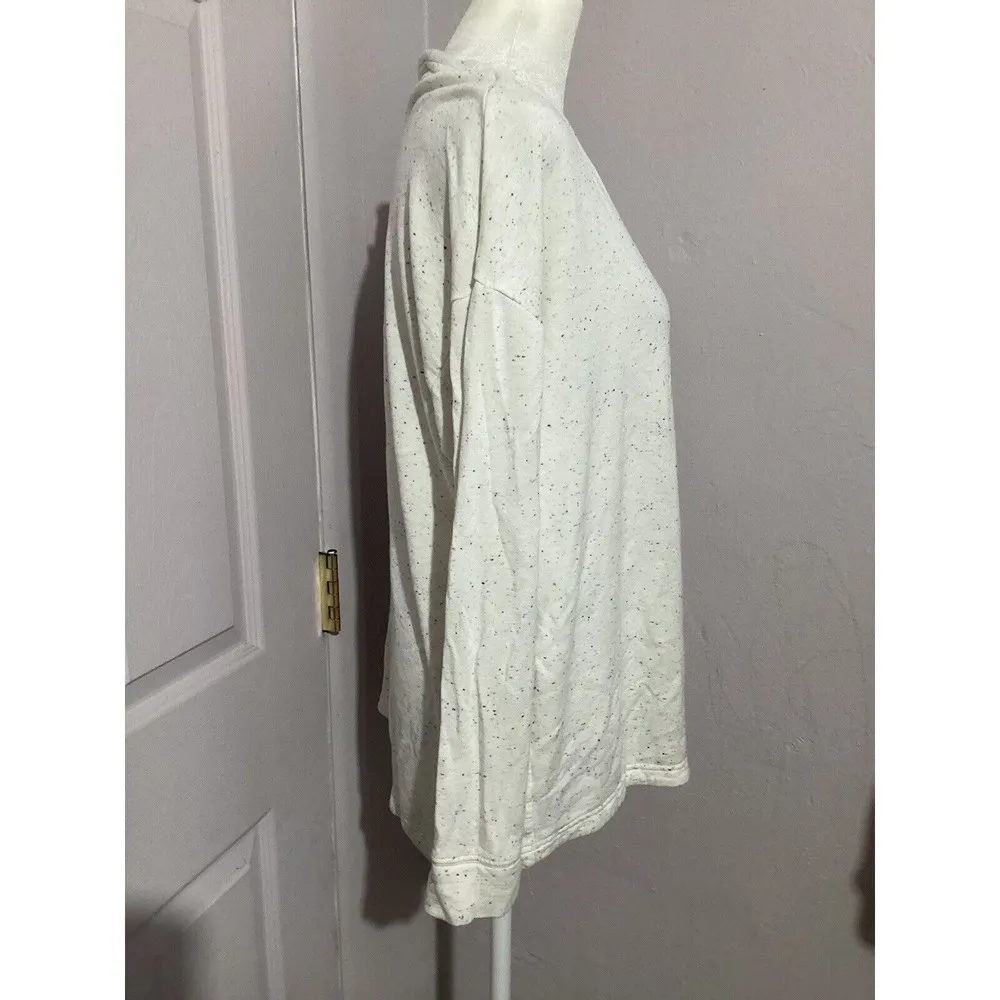 Three Dots Anthropologie Ivory Multi Color Speckle Pullover Long Sleeve Top - Image 3