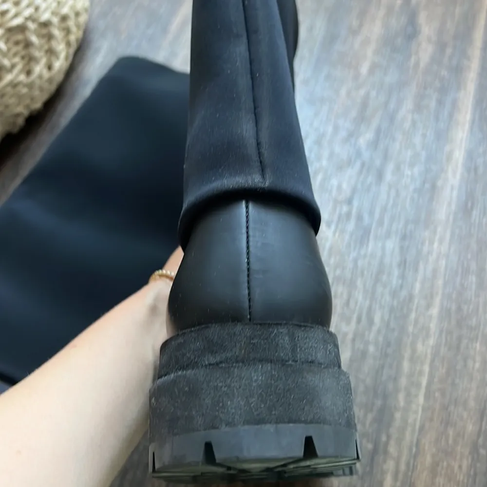 Black Cleia Flatform Neoprene combat boots Size 9 - Image 8