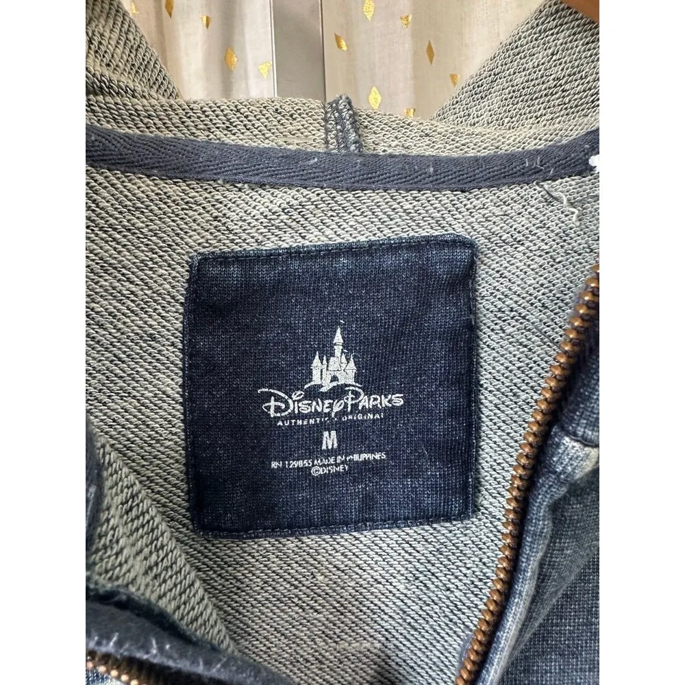 Disney Parks Disneyland Resort  Est. 55 Full Zip Stone Wash Hoodie Jacket M - Image 7