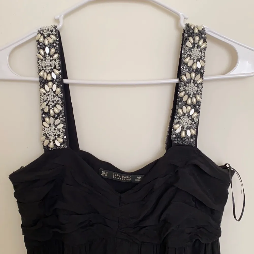 Black Jumpsuit with Jeweled Straps - Image 4