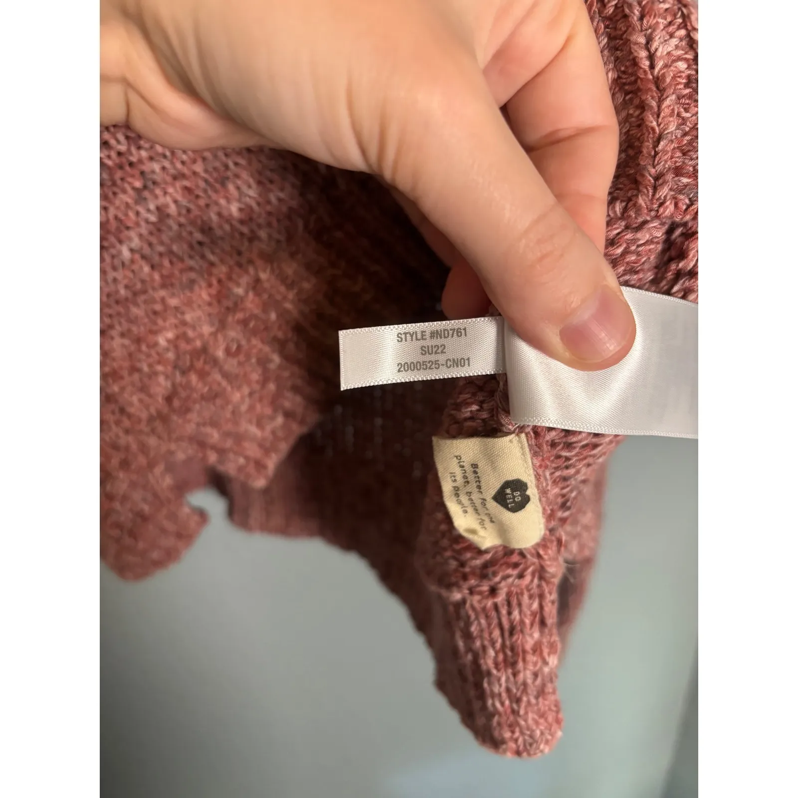 Madewell  Women's Millcrest Cropped Pullover Sweater Spacedye Berries Pink Medium - Image 11