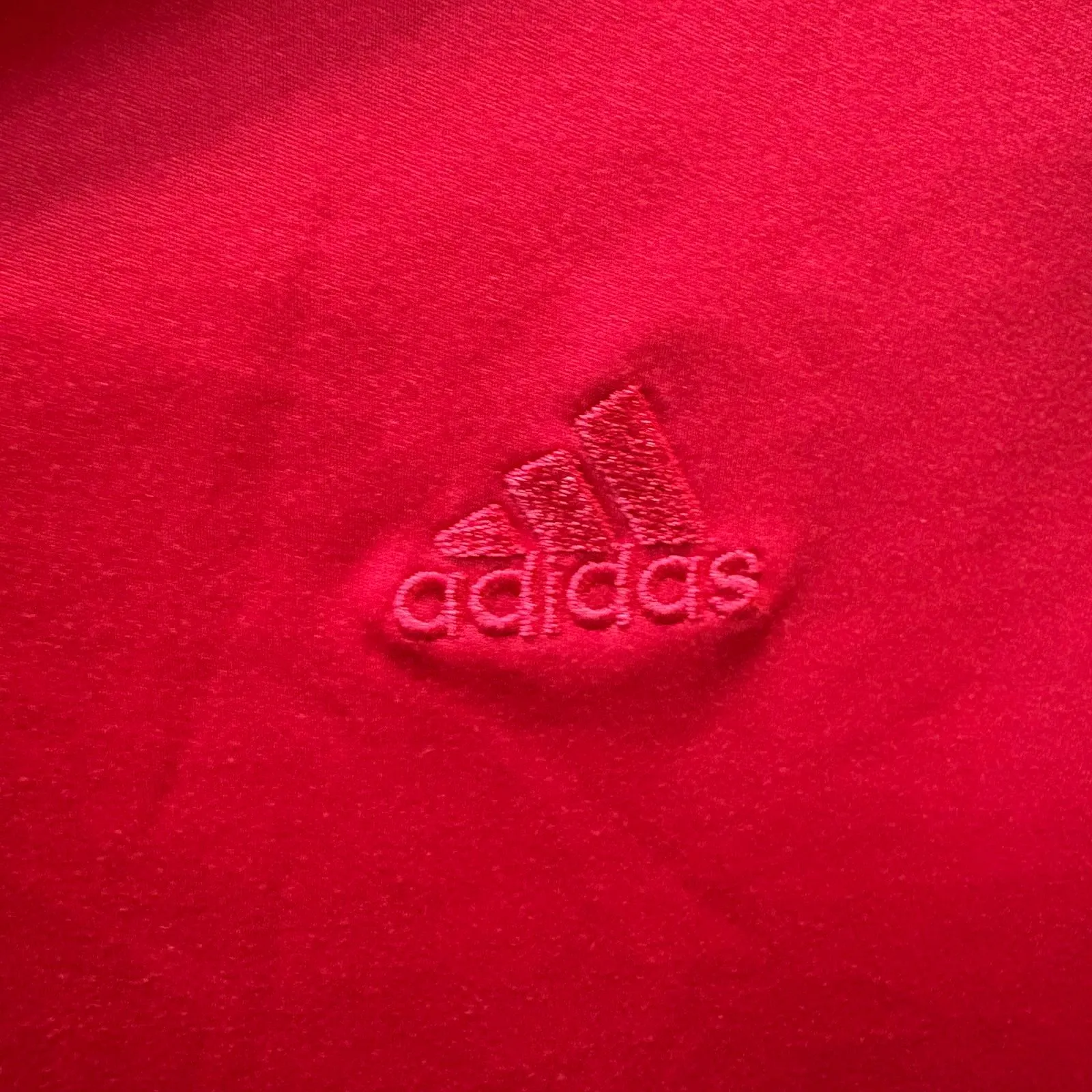 Women's y2K Adidas ClimaLite Athletic Red V-Neck Long Sleeve Shirt size L - Image 5