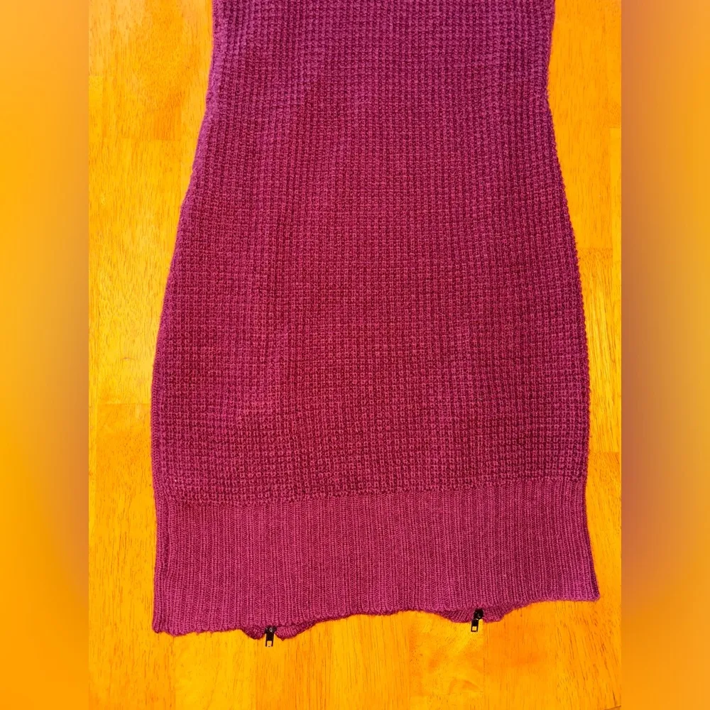 Women's Burgundy Knit Dress - Image 6