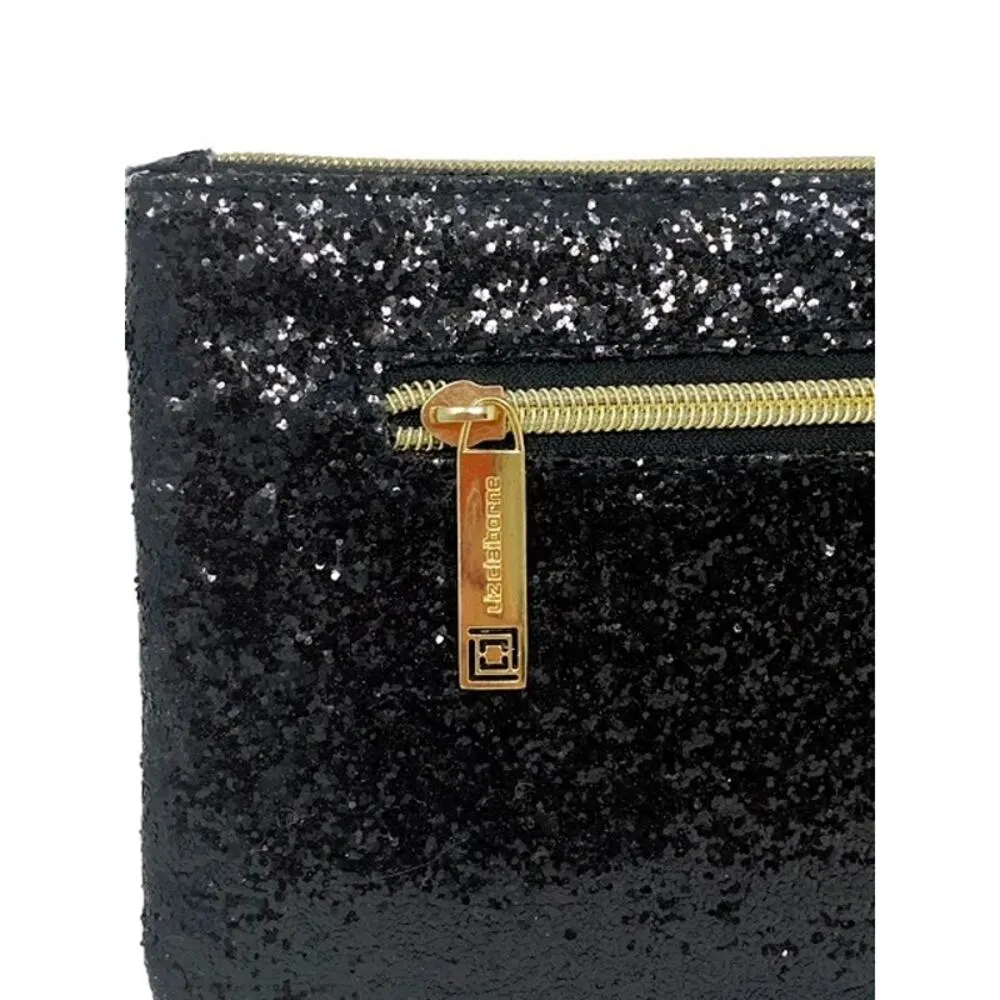 LIZ CLAIBORNE Iphone & Android Phone Charging Wallet Black Glitter Clutch Purse - Image 6