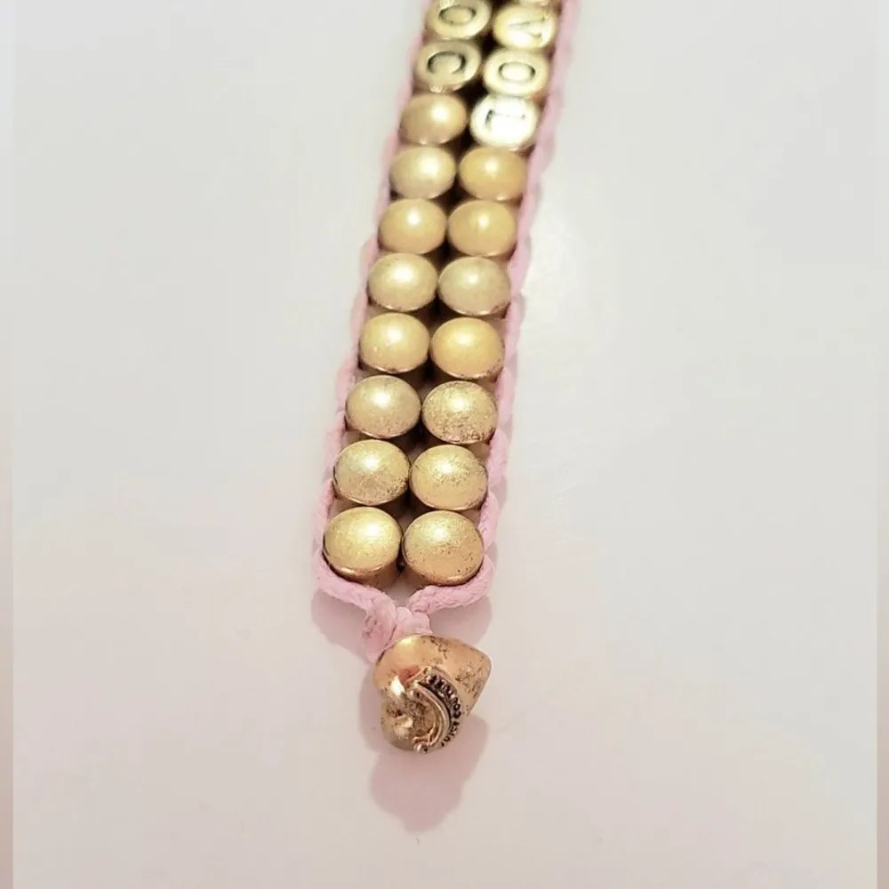 Love Luck Couture Gold Toned Beaded Bracelet Brand New - Image 9