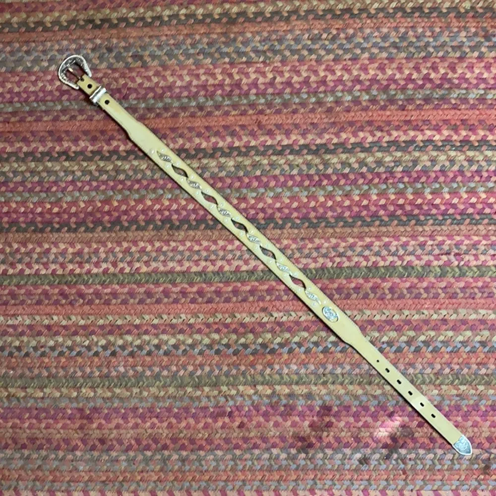 RETRO Y2K CRUEL GIRL BROWN LEATHER WESTERN BELT Tan - Image 6