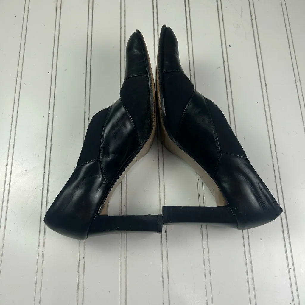 Nordstrom Rack Black Vintage Leather Heels Women’s Size 8M - Image 10