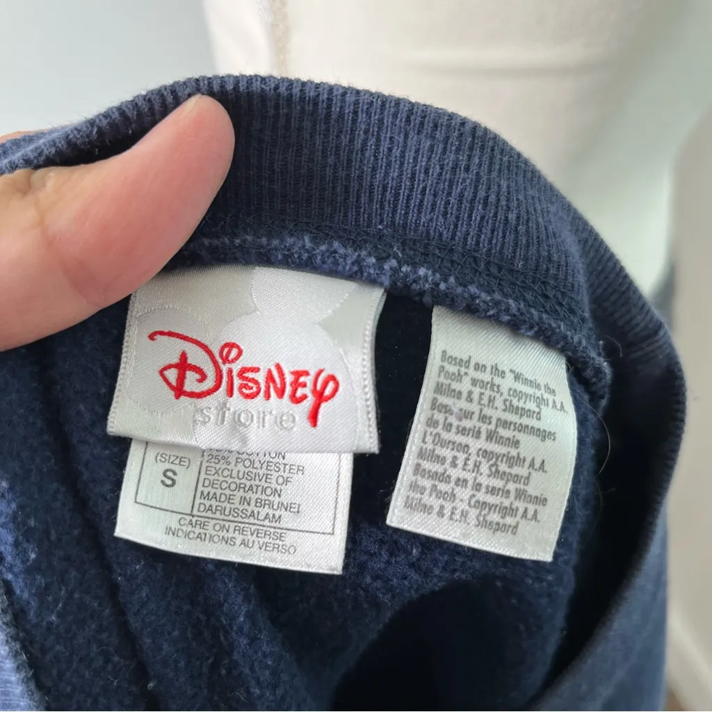 Winnie‎ The Pooh Vintage Y2K Navy Crewneck Sweater Womens Size Small Blue - Image 6