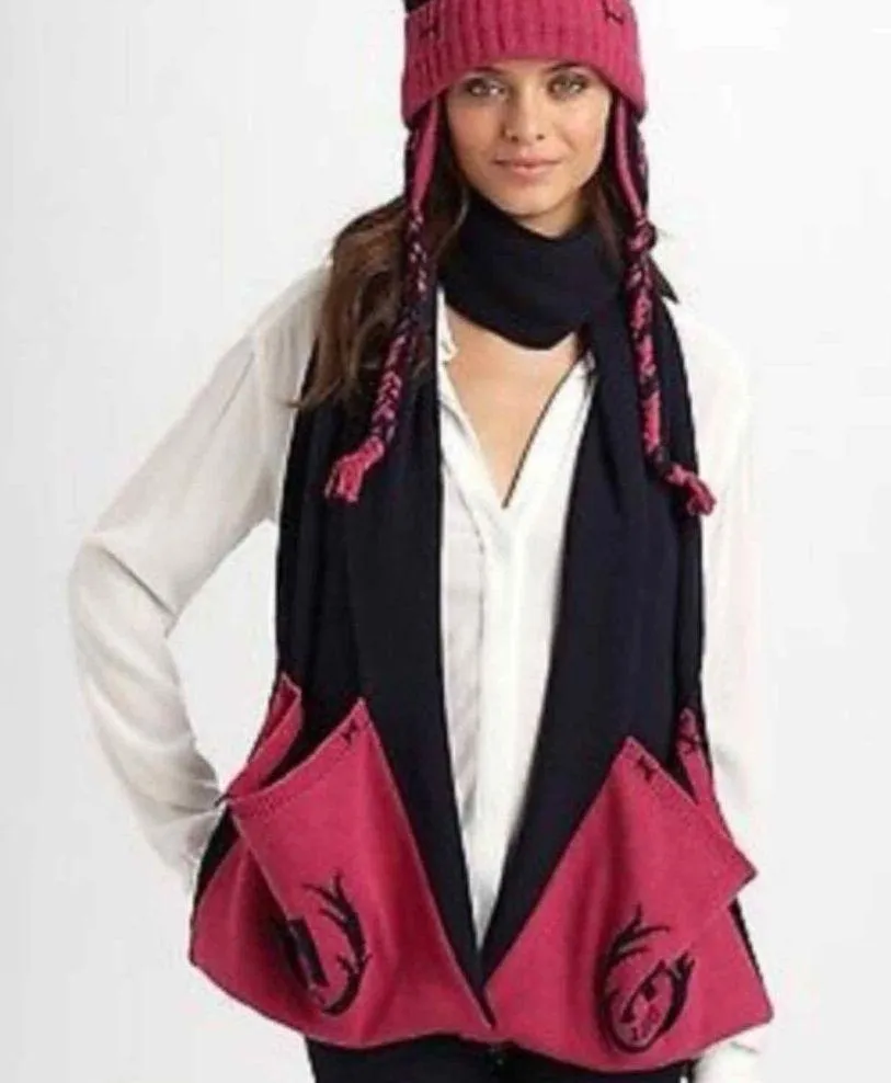 Hunter Pocket Wool Cashmere Long Scarf - Image 4