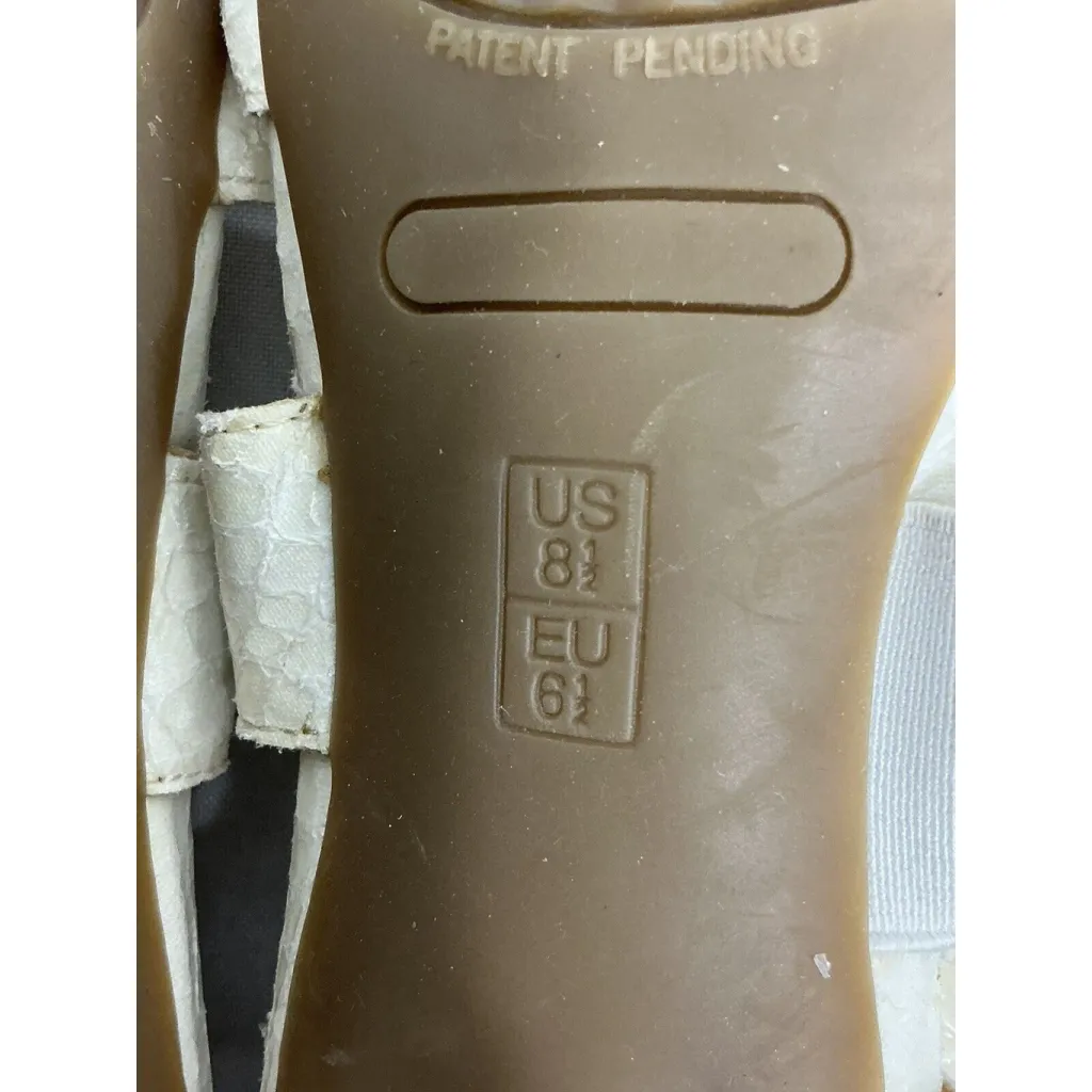 Womans Aerosoles Heel Rest Masquerade 8.5M Cream Fish Scale Strappy Heel Sandals - Image 9