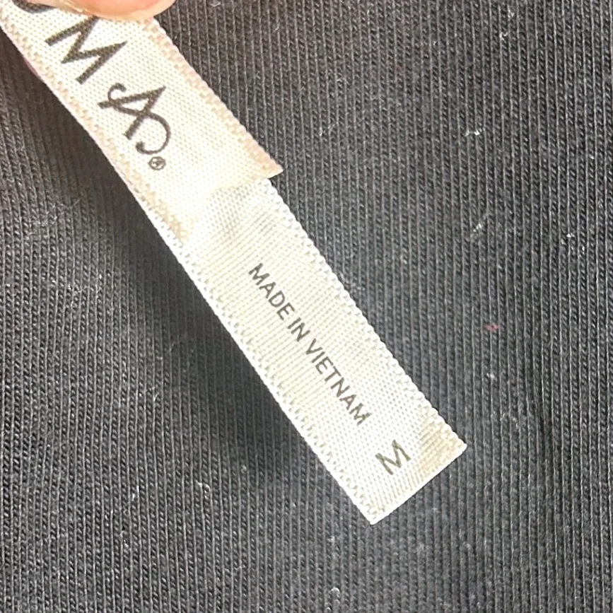 Soma  Henley Black Sleeveless Button Front Jumpsuit Casual Wide Leg Romper Medium - Image 10