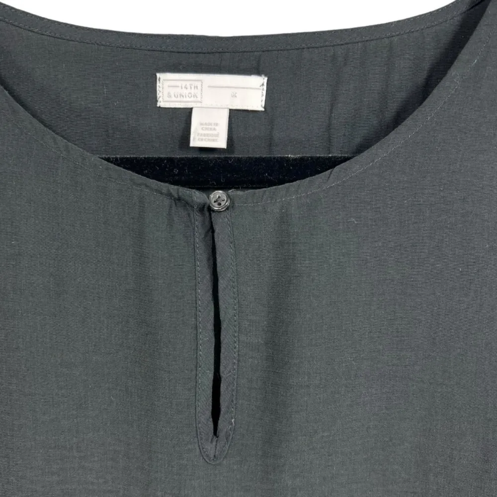 14th & Union NWT  Long Sleeve Black Tunic‎ Blouse Top Size Medium Minimalist - Image 5