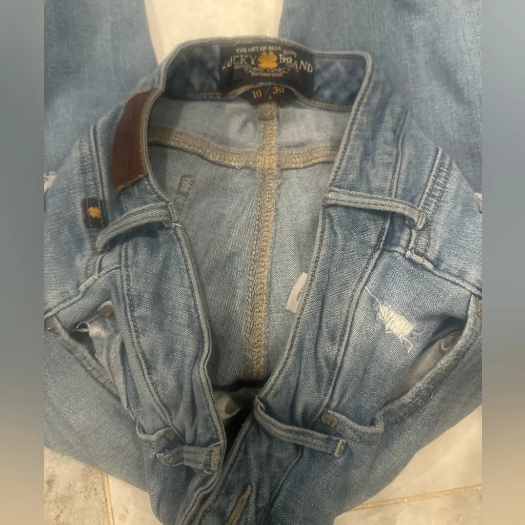 Lucky Brand Blue Skinny Jeans Distressed - Image 11