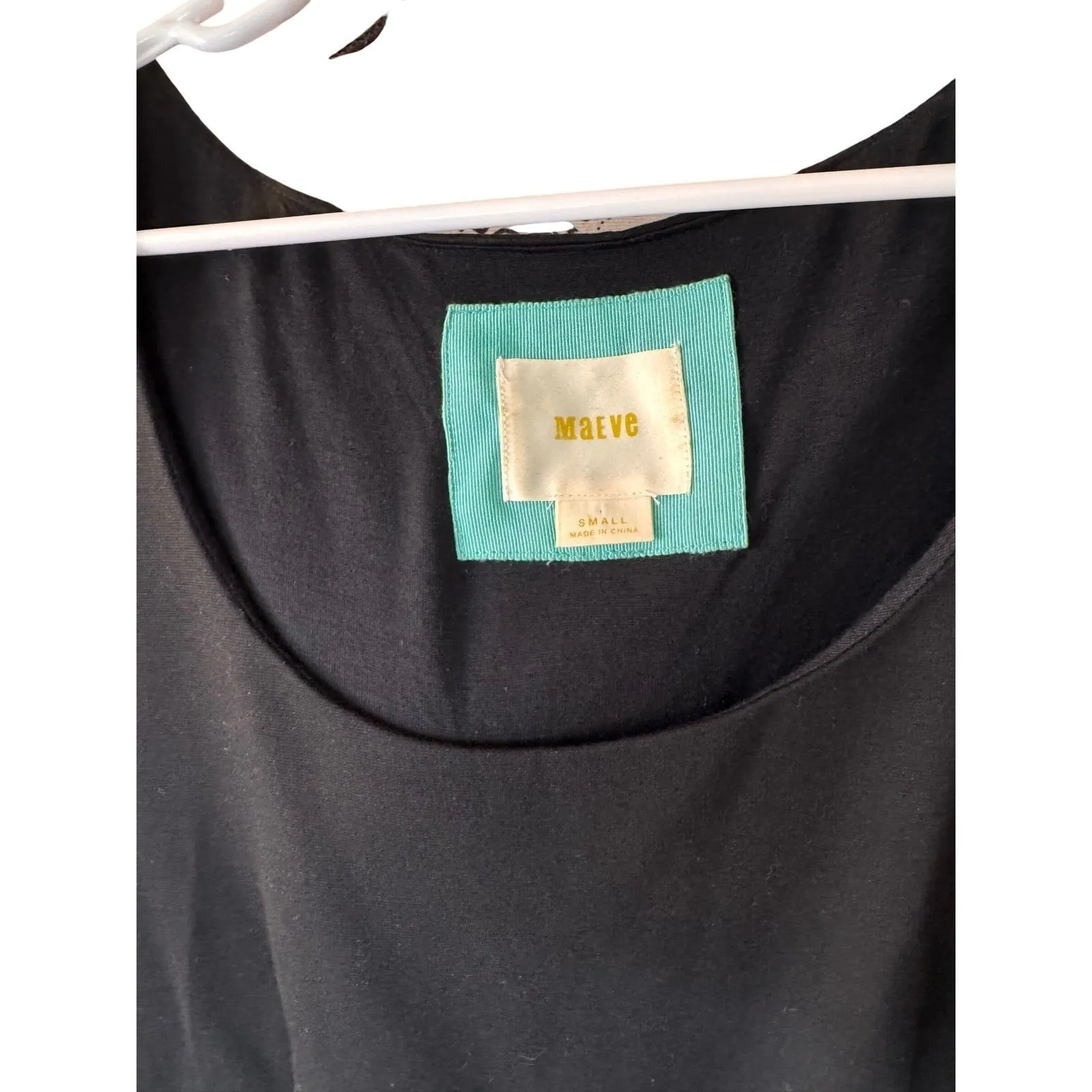 Maeve Anthropologie Colorblock Maxi Dress Black Burgundy Teal Short‎ Sleeve S - Image 3