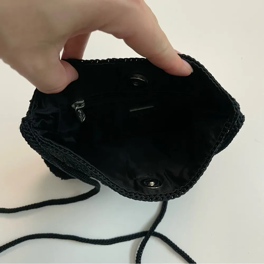 The Sak Purse Mini Crossbody Crocheted Boho Bohemian Travel Festival Black Y2K - Image 7