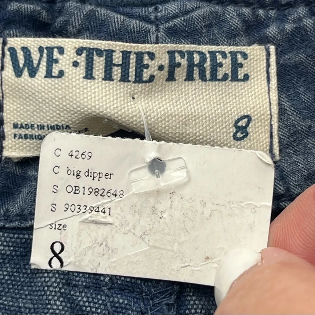 We The Free People Supersonic Slim Cropped Pants Utility Womens Blue Size 8 NEW‎ - Image 4