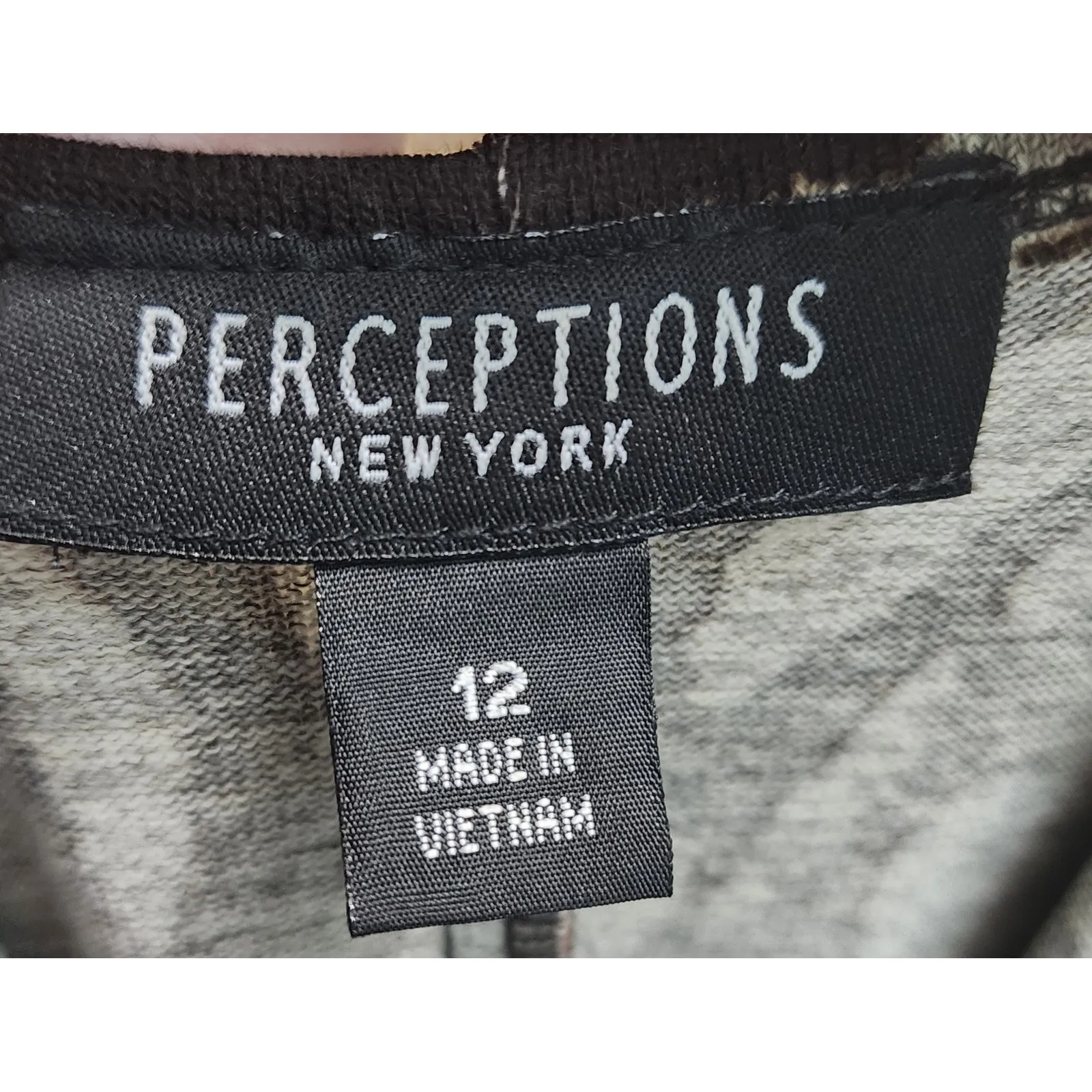 Perceptions New York Womens 2 Piece Dress Black White Floral Size 12 - Image 4