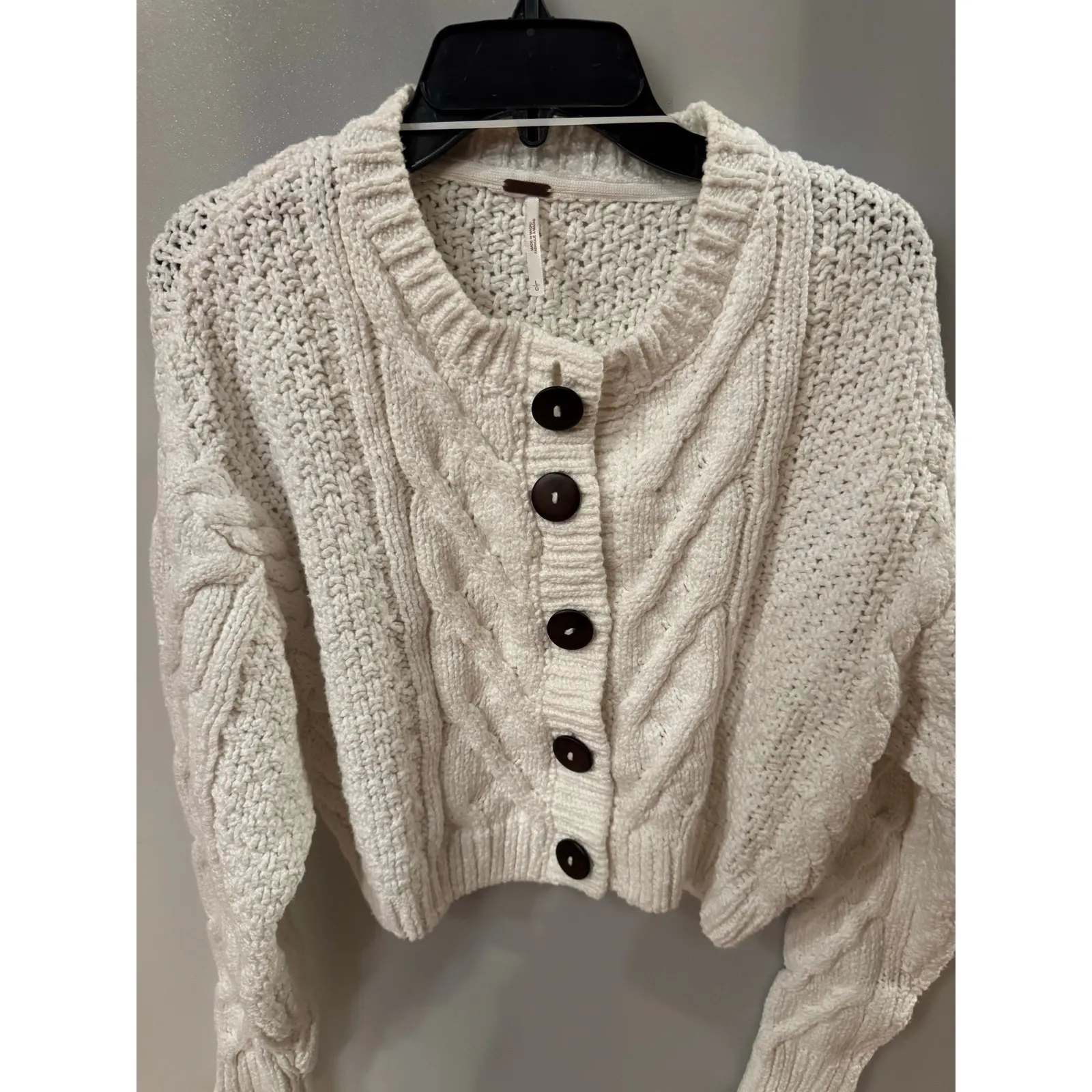 Free People Bonfire Cardigan cream size large - Image 7