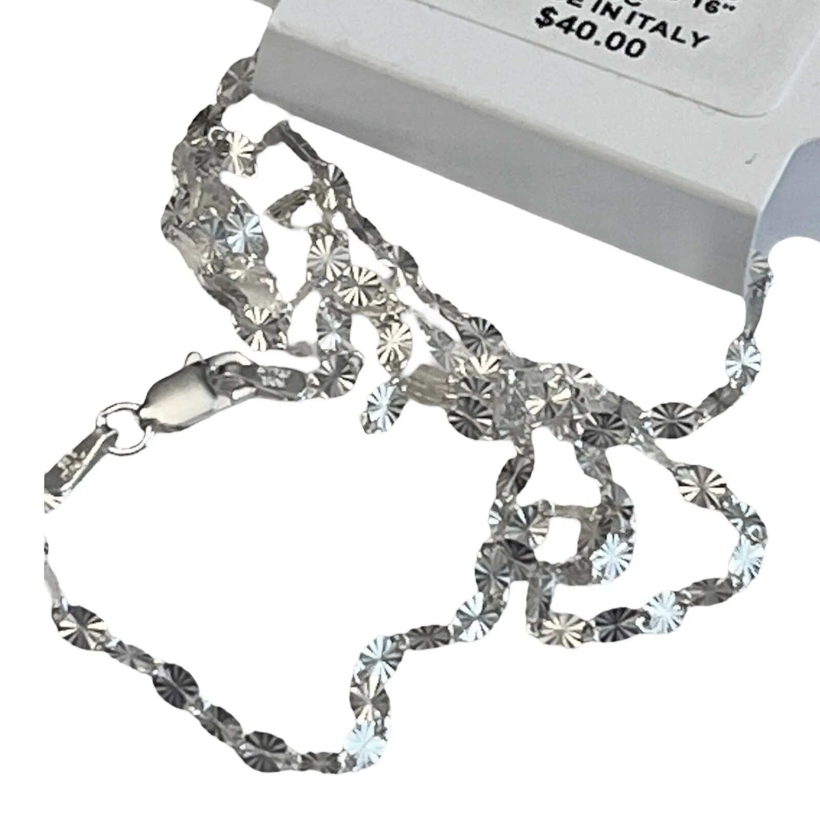 Giani Bernini Sterling Silver Necklace 16" Disco Link Italy Womens 925 Chain New - Image 2
