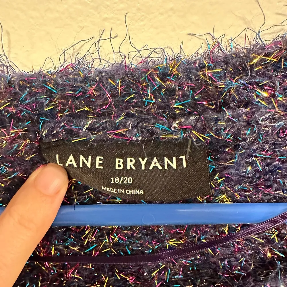 Lane Bryant navy blue sparkly metallic party sweater women’s size 18/20! - Image 2