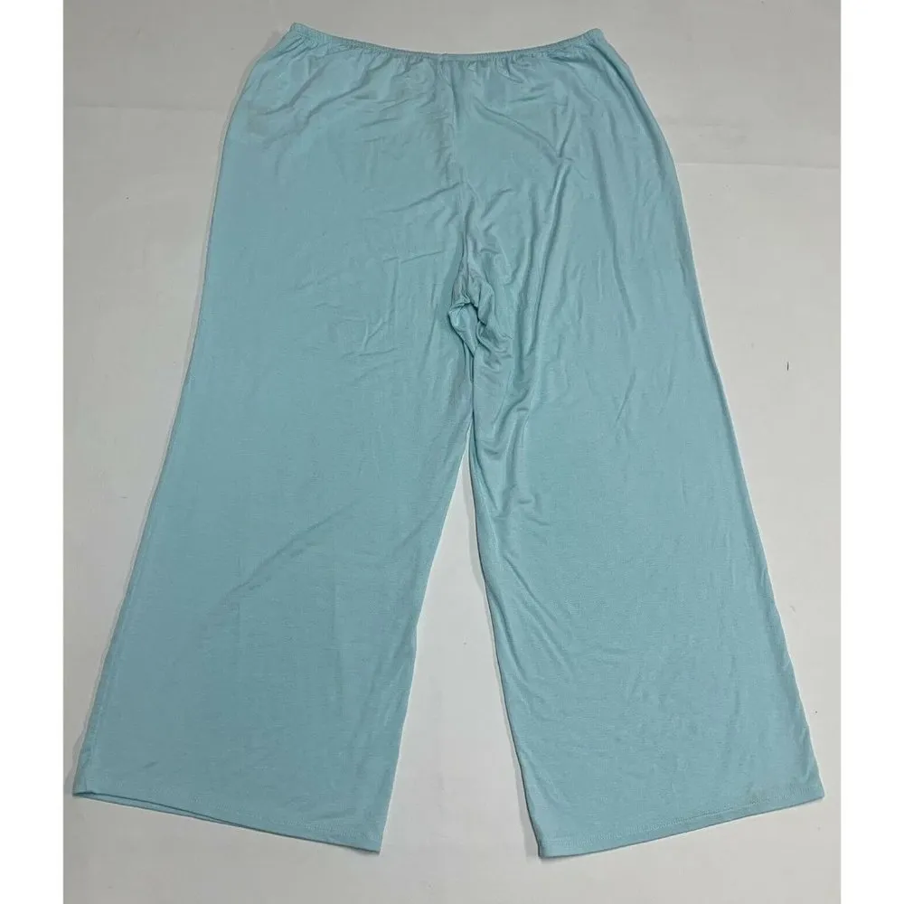 Nautica Sleepwear Womens Pajama Sleep Pants Size Large Light Blue Lace NWT - Image 2