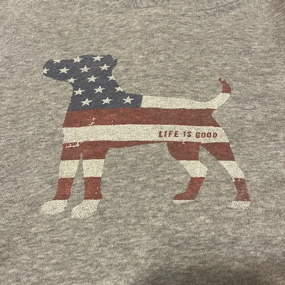 Life is Good Americana dog hoodie womens size m - Image 2