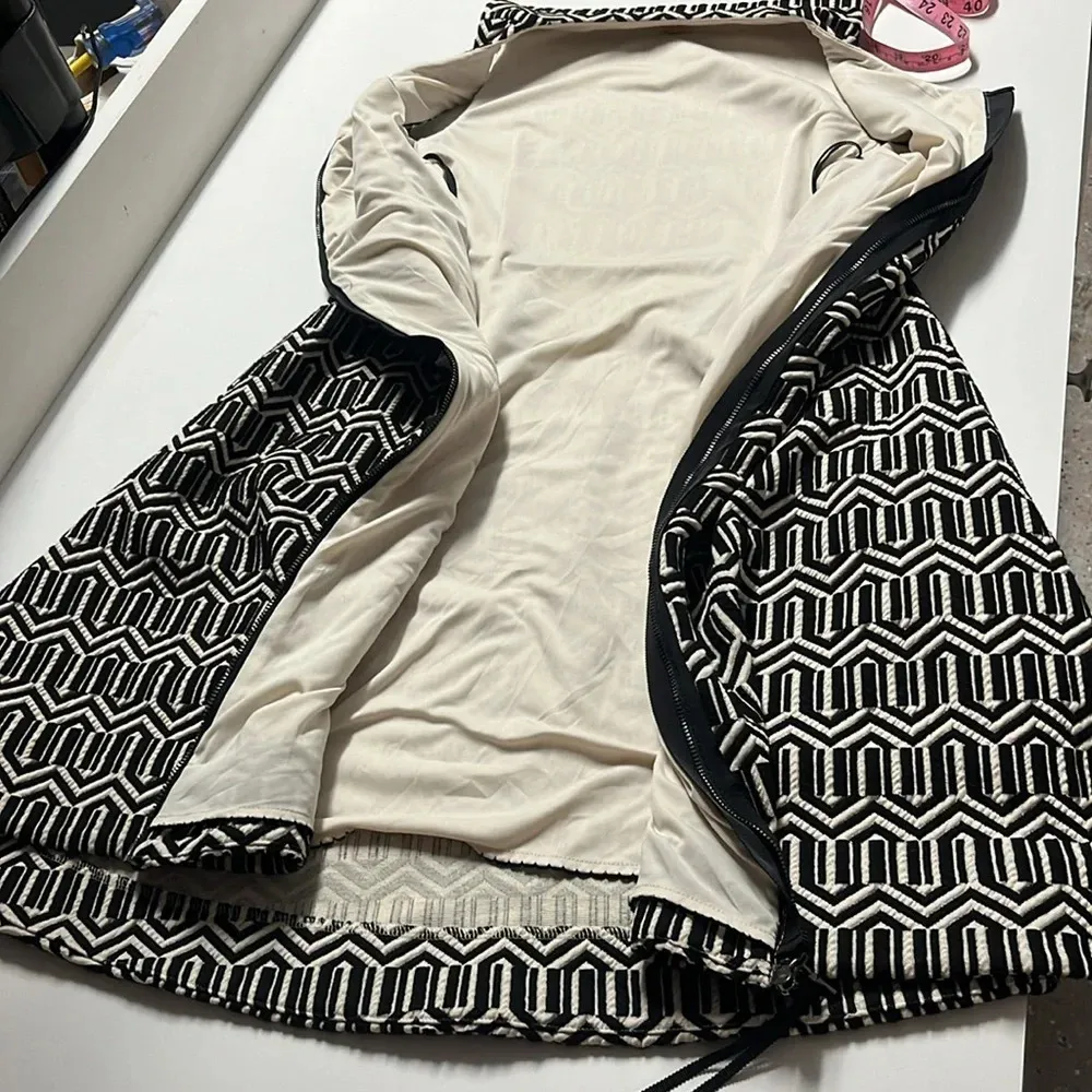 Anthropologie  dress size 4p pockets textured full zipper dress lined - Image 9