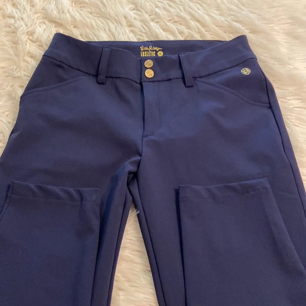 Lilly Pulitzer Luxletic Corso Pants inseam 27” BNWOT waist 28/30” navy blue - Image 16