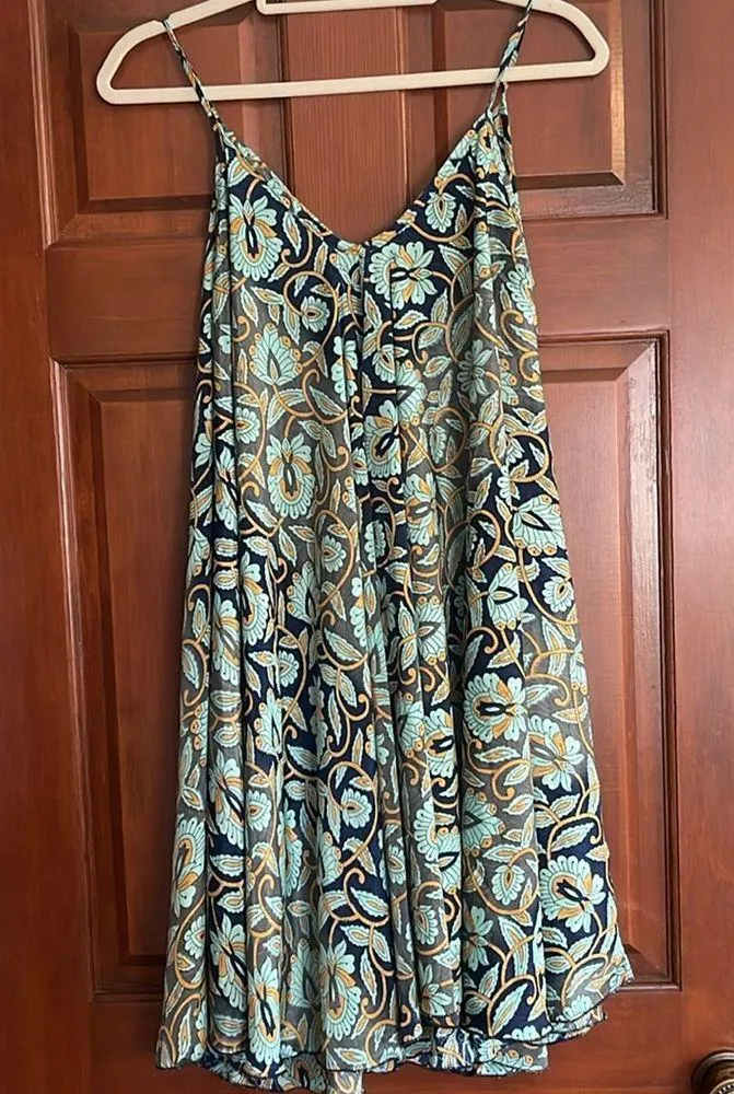 Karma Highway floral print spaghetti strap flowy tunic dress O/S Blue Size undefined - Image 4