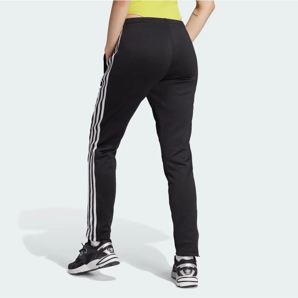 Women's ADIDAS Original Track Pants Small Black White Fitted Center Seam - S - Image 2