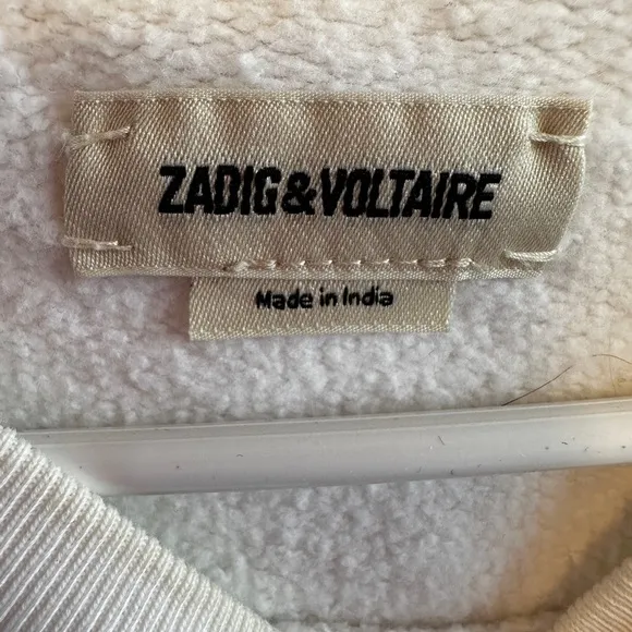 Zadig & Voltaire‎ Silver Skull Pullover Sweatshirt oversized flaws - Image 4