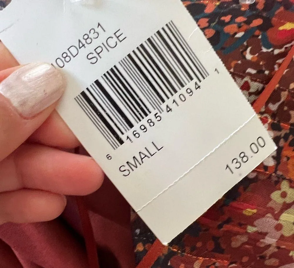 NWT ANTHROPOLOGIE ADELYN RAE One Shoulder Belted Printed Mini Dress Small - Image 5