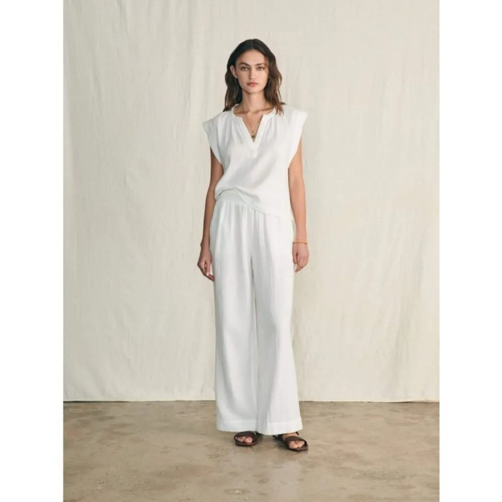 💕FAHERTY💕 Dream Cotton Gauze Dylan Top ~ White Medium M NWT - Image 6