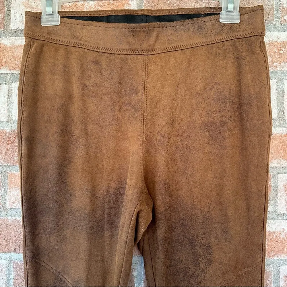 Free People Faux Suede Leather Leggings Pants Women’s 26 Brown Country - Image 2