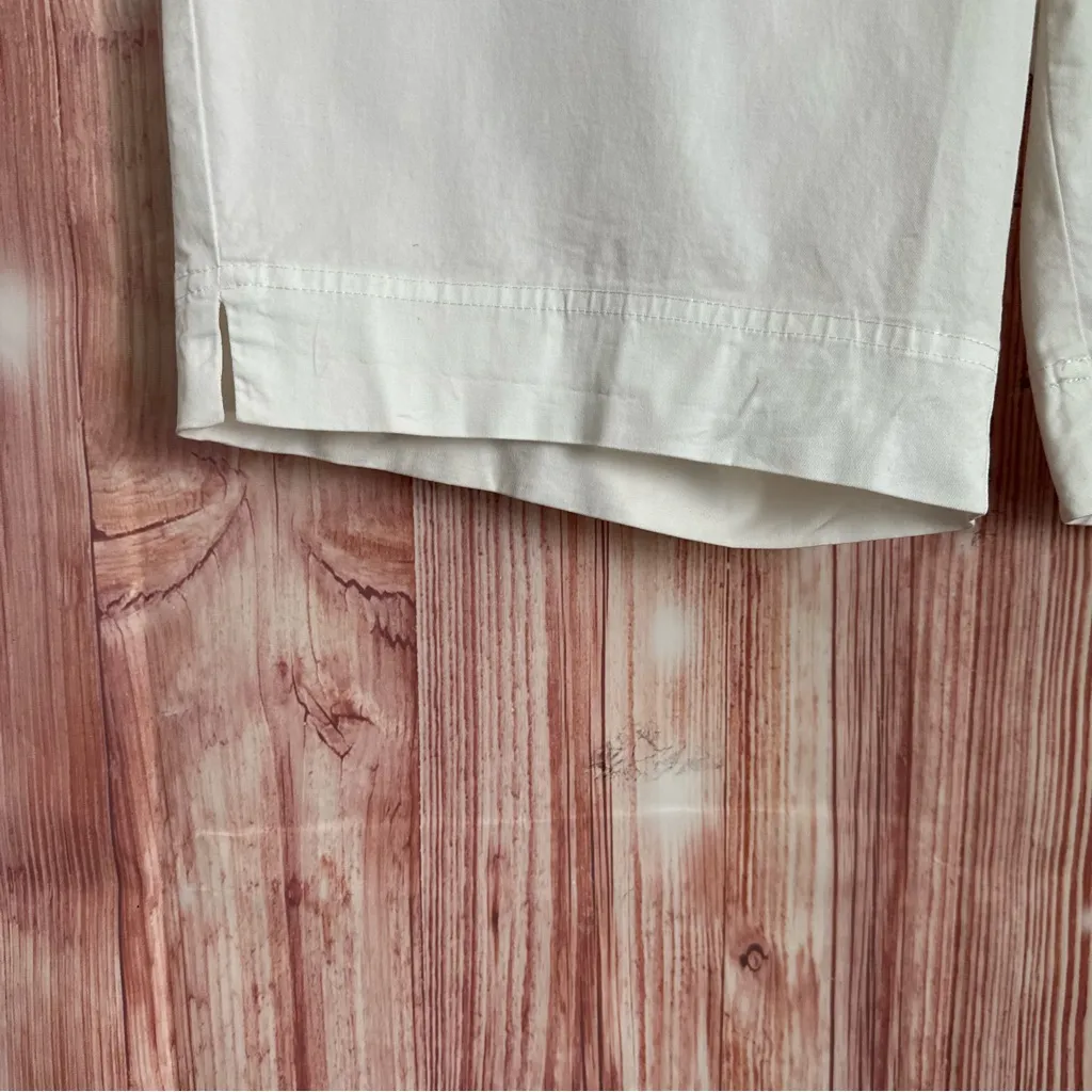 Kim Rogers White Stretch Chino Bermuda Shorts Size 16W - Image 4