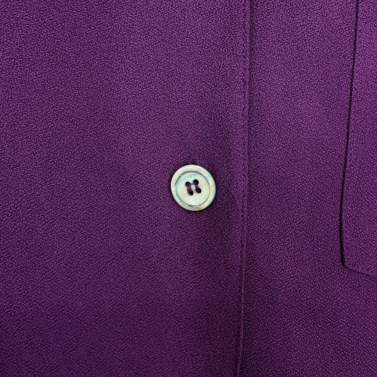 The Territory Ahead Silk Button Up Shirt Dress Purple Womens Medium NWOT - Image 7