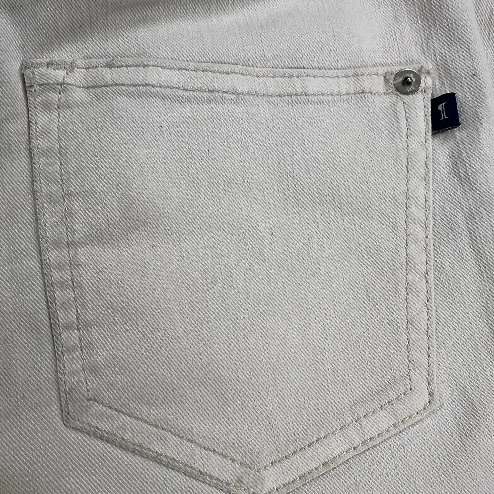 Pilcro The Icon Cream Winter White Mid Rise Flare Leg Jeans 31” Inseam Size 25 - Image 9