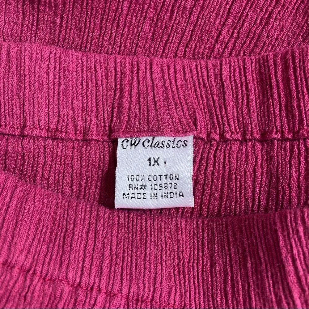 Vintage CW Classics Red Crepe Midi Skirt Size 1X Tiered Y2K Whimsigoth - Image 5