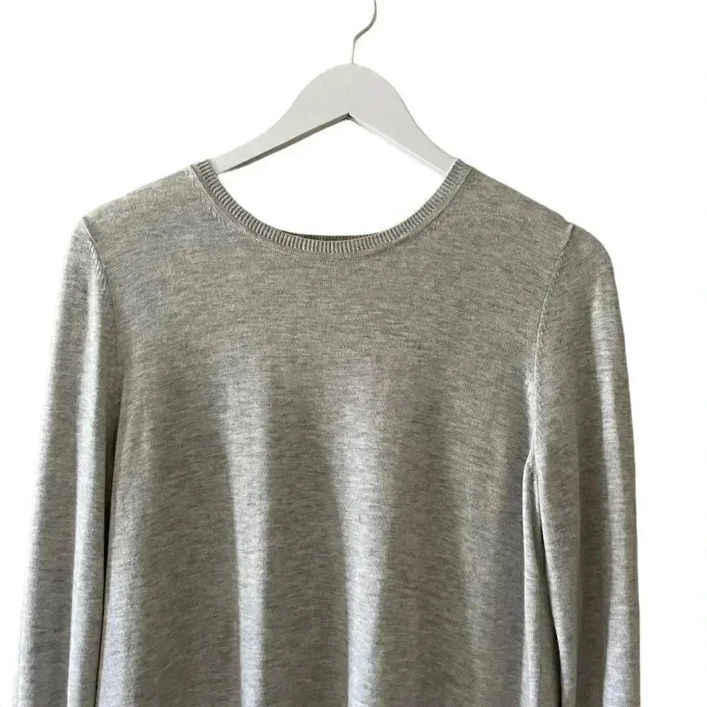 Nordstrom Chelsea 28 pleated hem sweater w/ split back  Office Career SZ M #1400 - Image 2