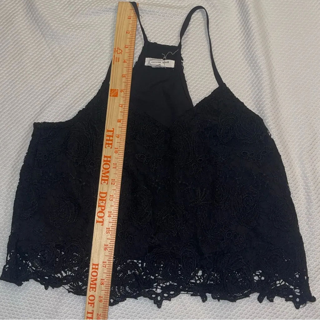 Elegant Black Lace Women's tank top size medium EUC Streatwear Society - Image 6